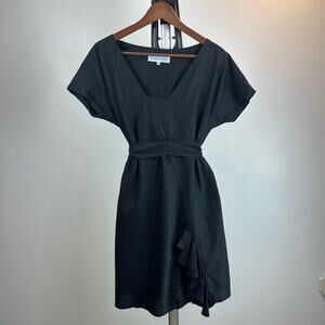 Vintage Lewis Cho Short Sleeve Knee Length Black Dress Size Size 8